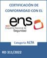 Certificación de conformidad con el Esquema Nacional de Seguridad, categoría Alta